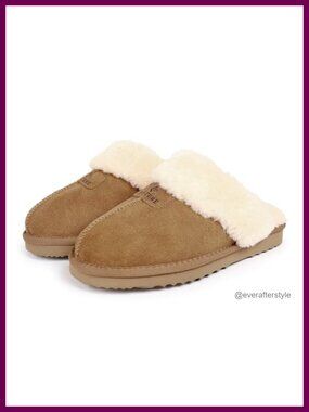 FANTURE Fluffy Shearling Slippers with Memory Foam